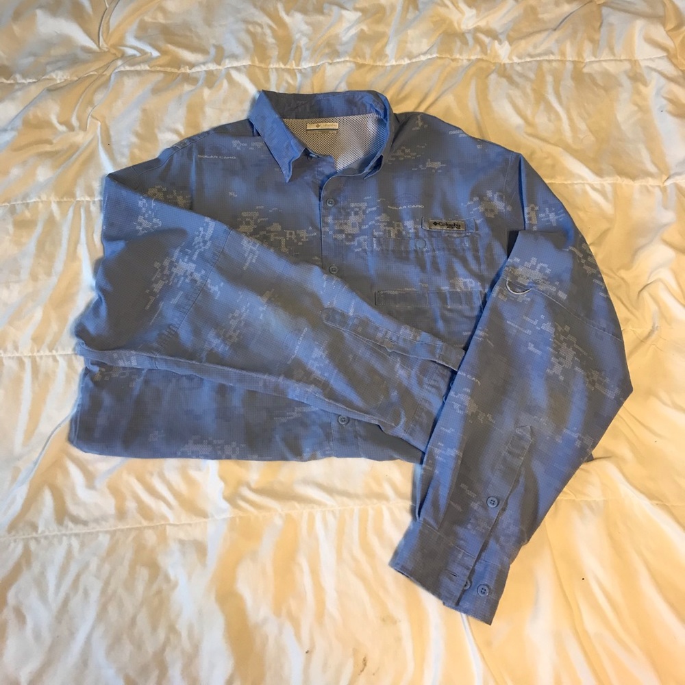 Columbia Men's Solar Camo LS Woven Shirt